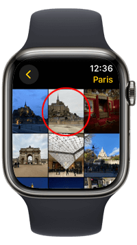 Apple Watchの文字盤に表示したい写真・画像を選択する