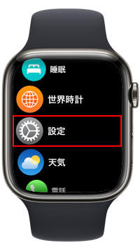 Apple Watchで設定画面を表示する