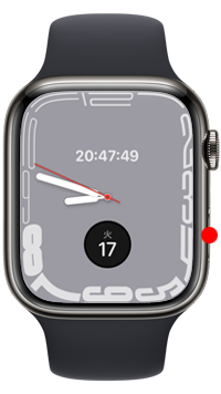 Apple Watchのサイドボタンをクリックしてコントロールセンターを表示する