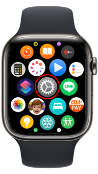 Apple Watchで設定アプリを起動する