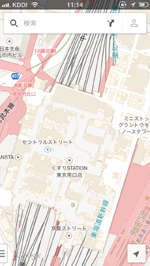 iPhone/iPod touchのGoogle Mapsアプリで駅構内の地図を表示する