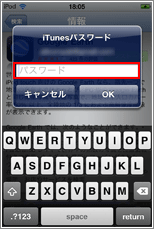 iPod パスワード入力