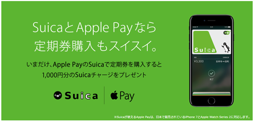 Apple PayでSuica定期券の購入もスイスイキャンペーン