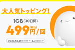 povo2.0で12月の月末セールとして「1GB(30日間) 499円」などが提供中 - 12/31まで