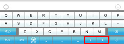 みんなの顔文字キーボードのQWERTYキーボードでカーソルキーを表示する