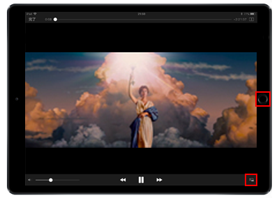 iPadでビデオアプリで動画再生中にホームボタンを押す