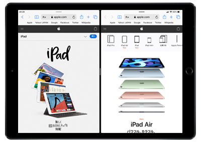 iPad Pro/Air/miniのSafariで「Split View」機能を利用してリンク先を別画面で表示する