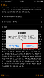 Apple Watchの利用規約に同意する