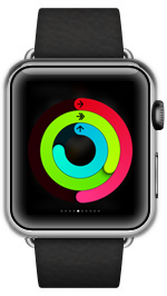 Apple Watchのグランス画面でアクティビティの進歩状況を確認する