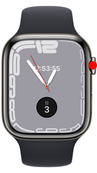 Apple Watchでデジタルクラウンをクリックする