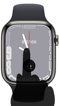 Apple Watchで文字盤の編集画面を表示する