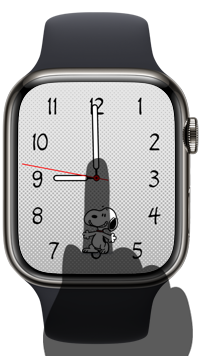 Apple Watchでスヌーピーの文字盤の編集画面を表示する