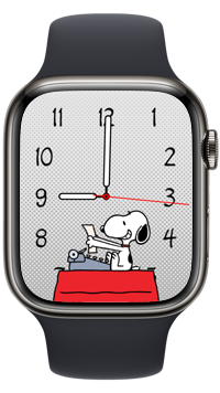 Apple Watchで文字盤上にスヌーピーが表示される