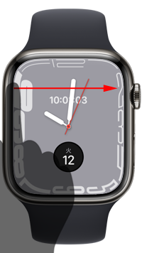 Apple Watchで文字盤をスワイプして変更する