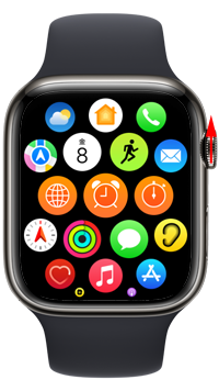 Apple Watchでホーム画面を強く押す