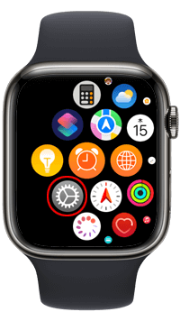 Apple Watchでコントロールセンターを表示する