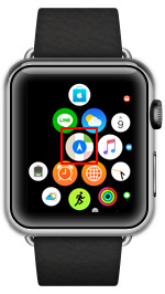 Apple Watchでマップ(地図)アプリを起動する