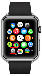 Apple Watchで設定アプリを起動する