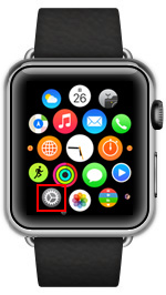 Apple Watchで設定アプリを起動する