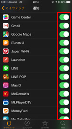 Apple Watchでの通知設定を変更する