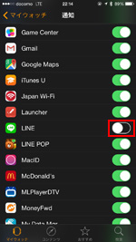 Apple Watchでアプリの通知をオフにする