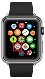 Apple Watchで設定アプリを起動する