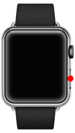 Apple Watchでサイドボタンを押す