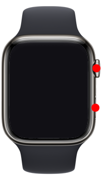 Apple Watchでデジタルクラウンとサイドボタンを長押しする