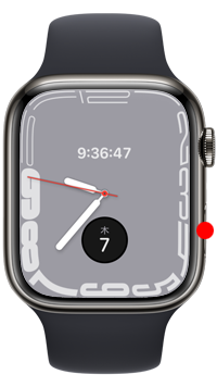 Apple Watchで文字盤を上にスワイプする