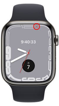 Apple Watchで文字盤を上にスワイプする