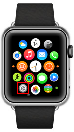 Apple Watchで設定をタップする