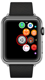 Apple Watchで設定アプリを起動する