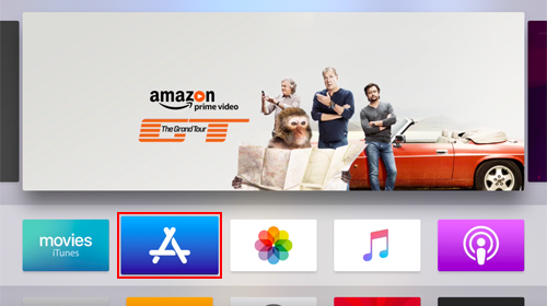 Apple TVでApp Storeを選択する