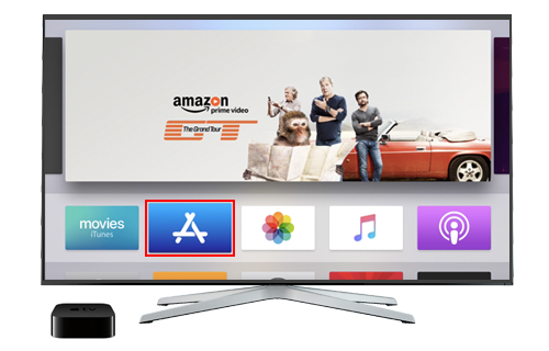 Apple TVでApp Storeを選択する