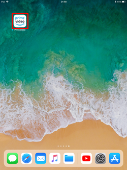 iPadで「Amazonプライム・ビデオ」アプリを起動する