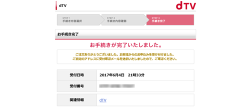 dTVの解約を完了する