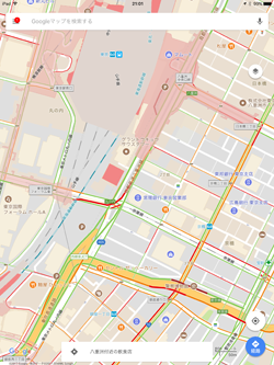 iPad版Googleマップで地図を2D表示にする