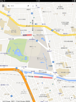 iPad/iPad miniのGoogle Mapsアプリでマップ形式が標準地図に変更される