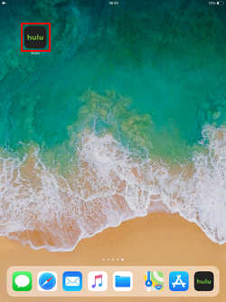 オフライン状態のiPadで「Hulu」アプリを起動する