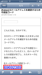 Eメールアドレス認証コード