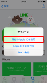 既存のApple IDを使用