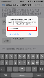 Apple IDパスワードを入力する