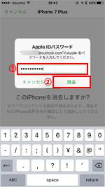 Apple IDのパスワードを入力する