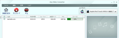 Any Video Converter 変換中