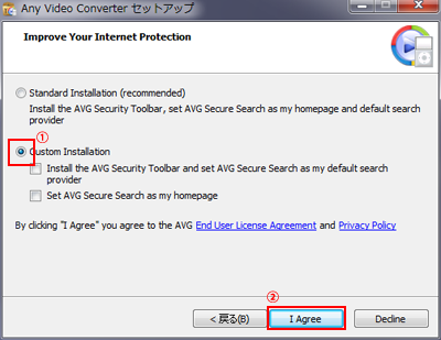 Any Video Converter インストール設定