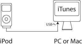 iPodをパソコンに接続