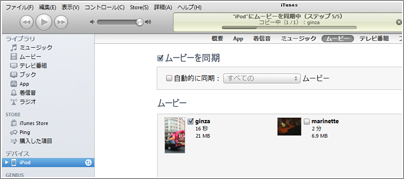 iTunes iPod　同期