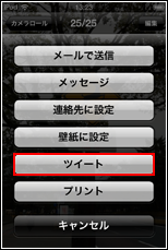 iPod touchの写真アプリからツイートする