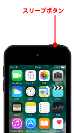 iPod touchでスリープボタンを押す