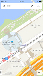 iPod touchで「東京お台場 Free WiFi」の無料Wi-Fiサービスを利用してマップを表示する